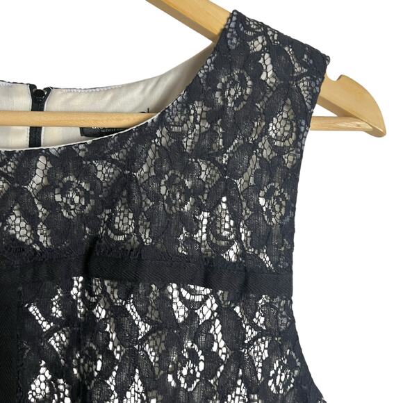 Bisou Bisou Black Lace Sleeveless Sheath Mini Dress Size 12 - Picture 3 of 9